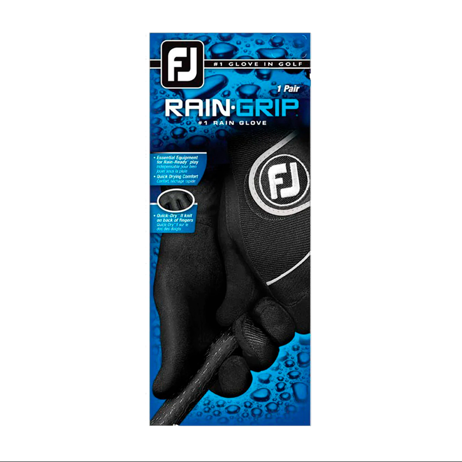Картинка Перчатки мужские FJ Raingrip Black Pair от магазина Гольф Маркет - магазин товаров для гольфа